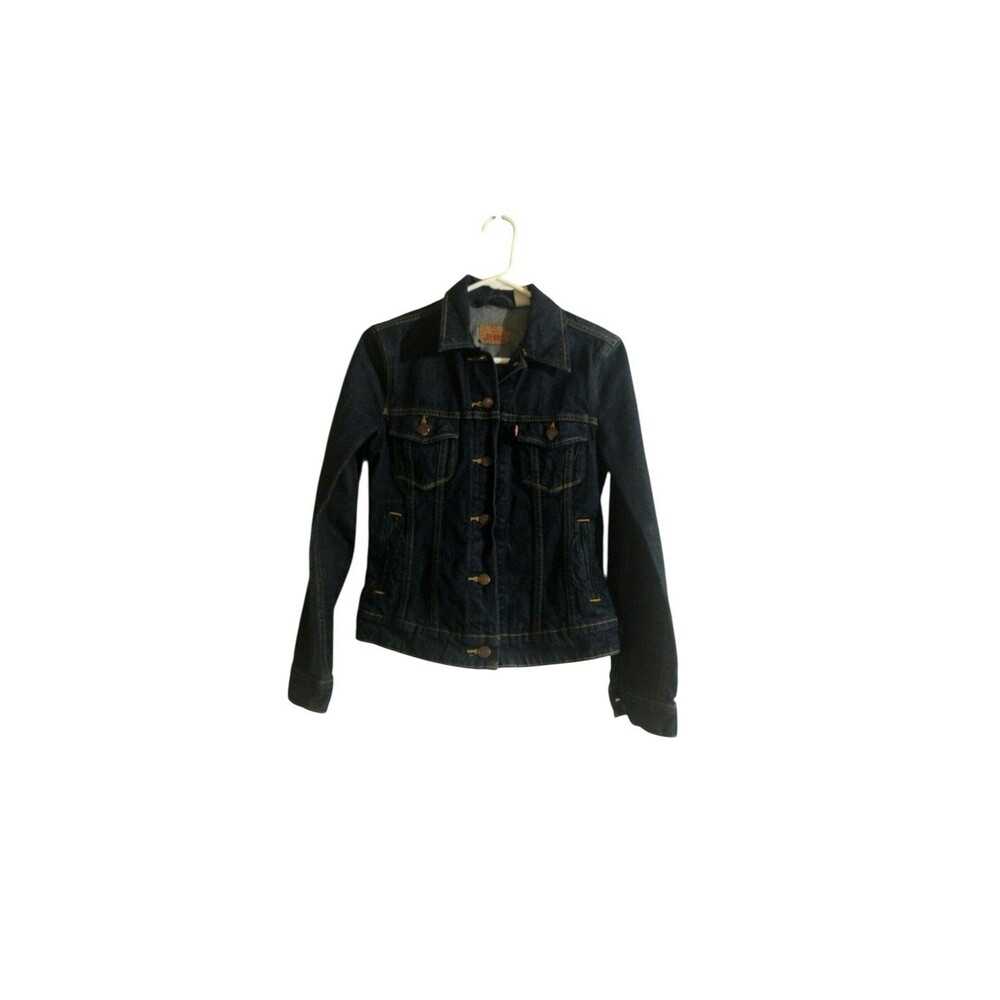 Vintage LEVI’S Strauss & Co red tab Denim Jacket Rodeo Blue Womens Mens size LG